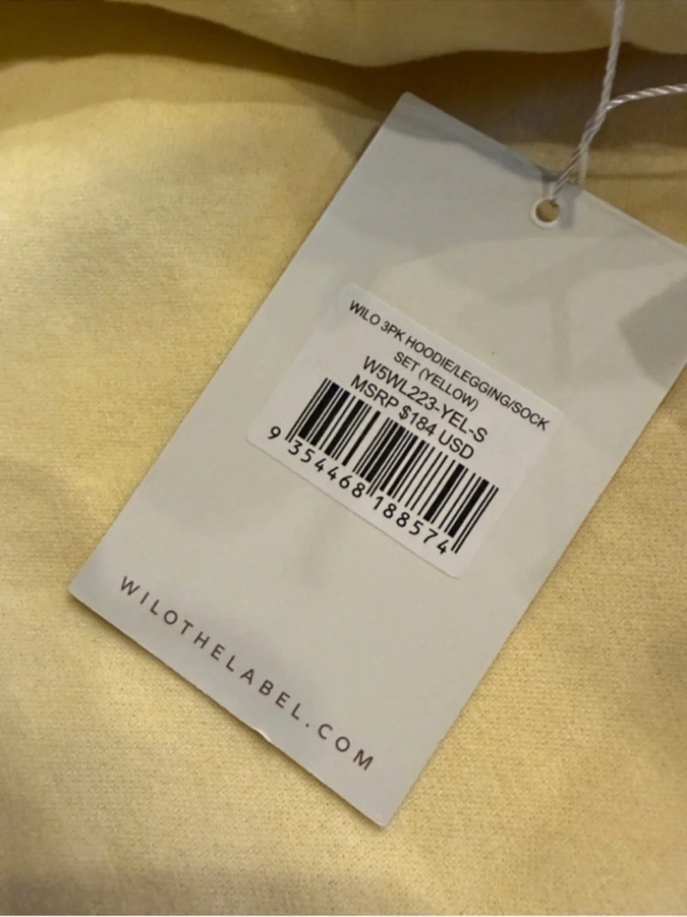 Wilo The Label Love Club Hoodie, Leggings and Sock Set Yellow Pink M NWT - Picture 11 of 11